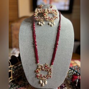 3 different colors Egyptian Mala with Earrings set